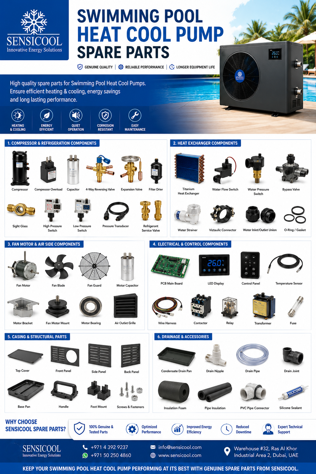 Heat Cool Pump Spare Parts